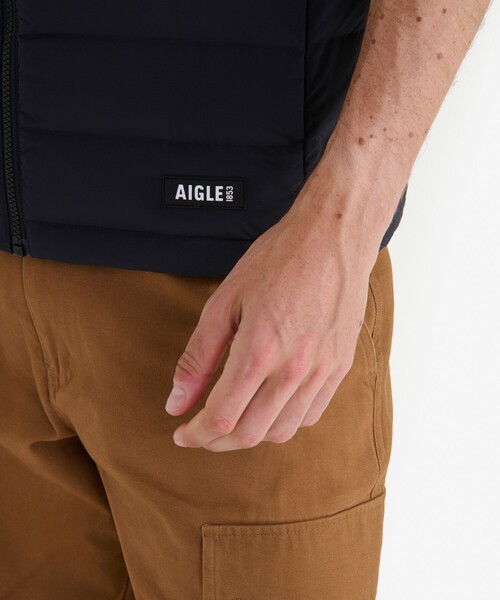 AIGLE（エーグル） ダウンベスト ベスト 軽量 撥水 スタンドジップ