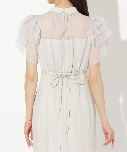 AND COUTURE（アンドクチュール） ドレス チュールフリルギャザー