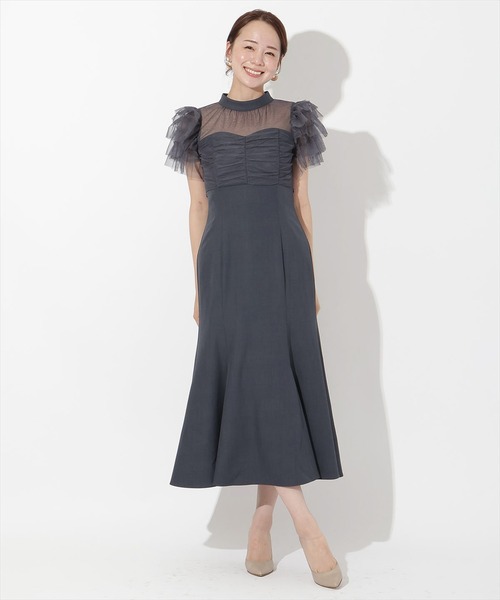 アンド クチュール チュールフリルドレス アンドクチュール AND COUTURE チュールフリルドレス （ブラック