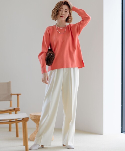 23区（ニジュウサンク） ニット セーター 「洗える」ヴィスコース