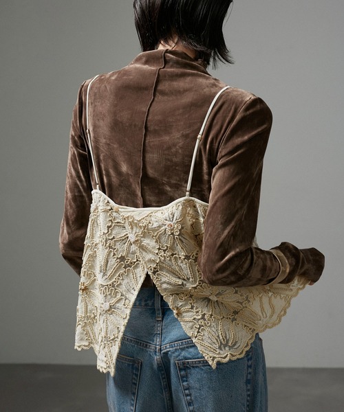 SALON adam et rope' フラワーレースキャミソール SALON adam et rope'｜レースフラワーキャミソール | Rakuten