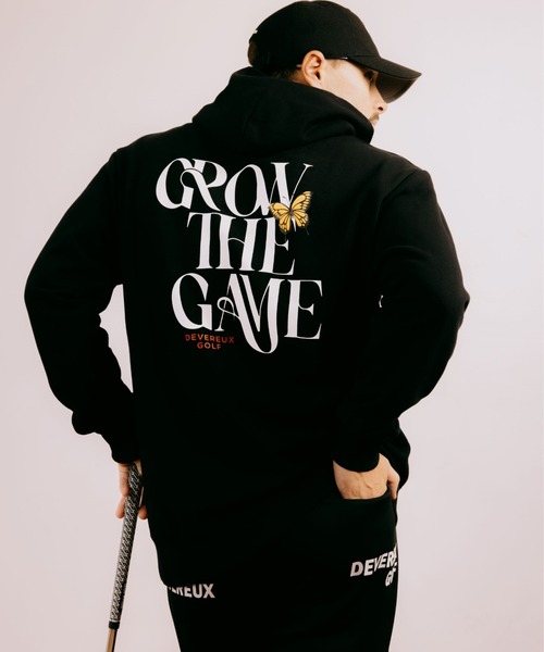 DEVEREUX GOLF パーカー Grow the Game アスレジャーフーディー メンズ
