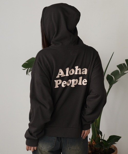 パーカー ALOHA PEOPLE/アロハピープル ZIP HOODIE ジップパーカー レディース ROOP TOKYO パーカー ALOHA PEOPLE/アロハピープル ZIP HOODIE