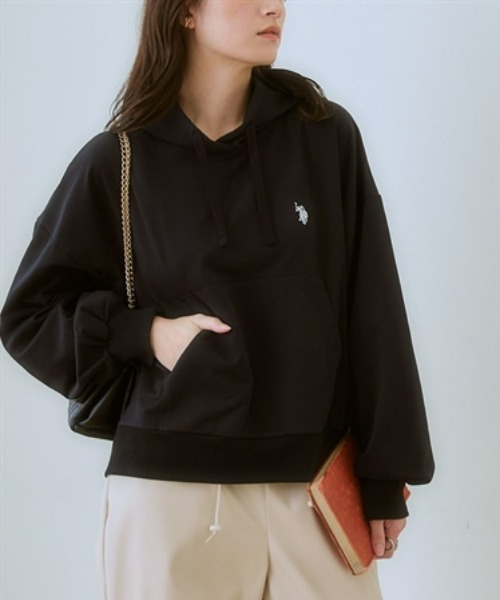 パーカー 「U.S. POLO ASSN.」フード刺繍裏起毛パーカー レディース U.S. POLO ASSN. パーカー /ユーエスポロアッスン 別注 ワン
