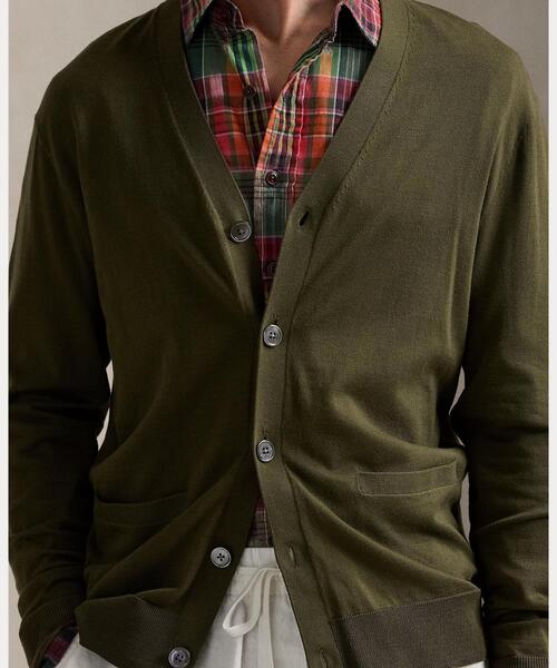 POLO RALPH LAUREN コットン Vネック カーディガン コットン Vネック カーディガン（カーディガン/ボレロ）｜POLO