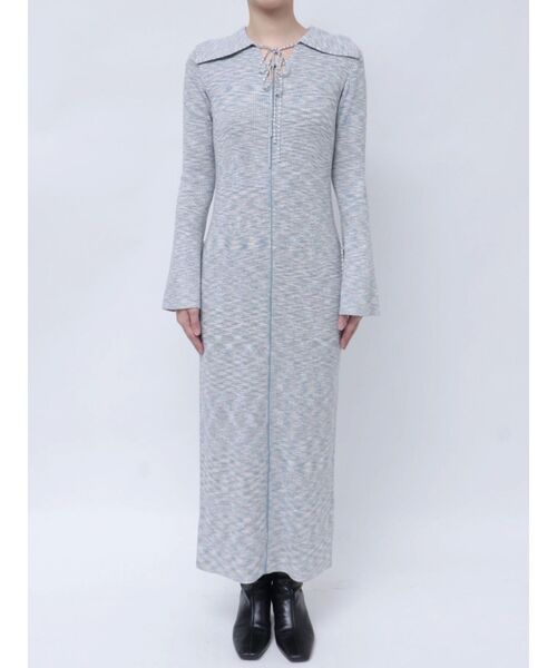 LAGUNAMOON（ラグナムーン） ワンピース リボンカラーネックニット