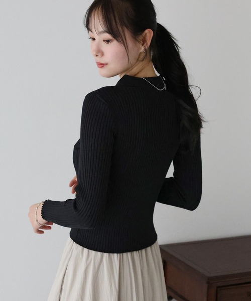 BLUEEAST（ブルーイースト） ニット セーター ポロ衿リブニット