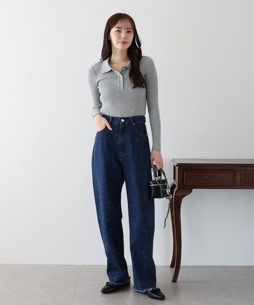 BLUEEAST（ブルーイースト） ニット セーター ポロ衿リブニット