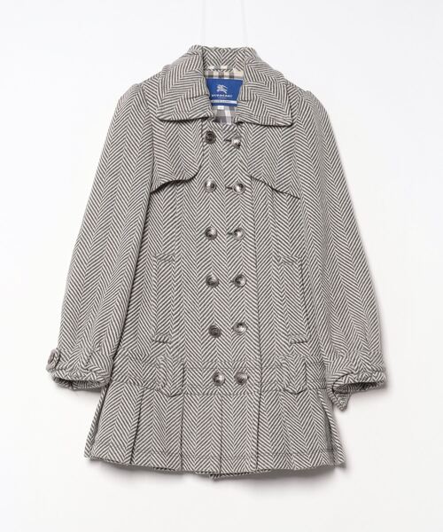 BURBERRY BLUE LABEL」 ピーコート 36 グレー レディース