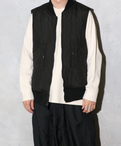 made in standard メイドインスタンダード 別注ミリタリーベスト made in standard（メイドインスタンダード） ベスト ジレ 2WAY BLACK