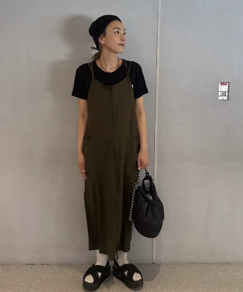 ワンピース tope cross strap dress tope cross strap dress - stripe