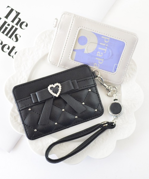 SecretDoor（シークレットドア） パスケース リボン ハート ビジュー