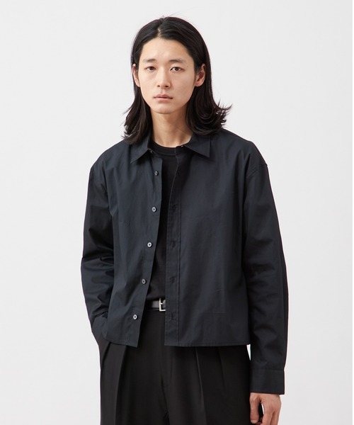 B.C STOCK シャツ コットン クロップド レギュラーカラーシャツ