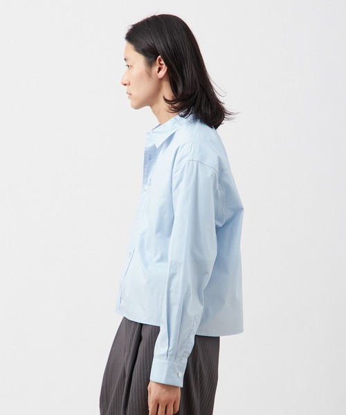 【原価ぶっ壊し割引】クロップドシャツ B.C STOCK シャツ コットン クロップド レギュラーカラーシャツ