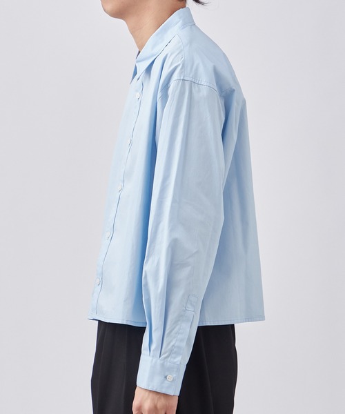 B.C STOCK シャツ コットン クロップド レギュラーカラーシャツ