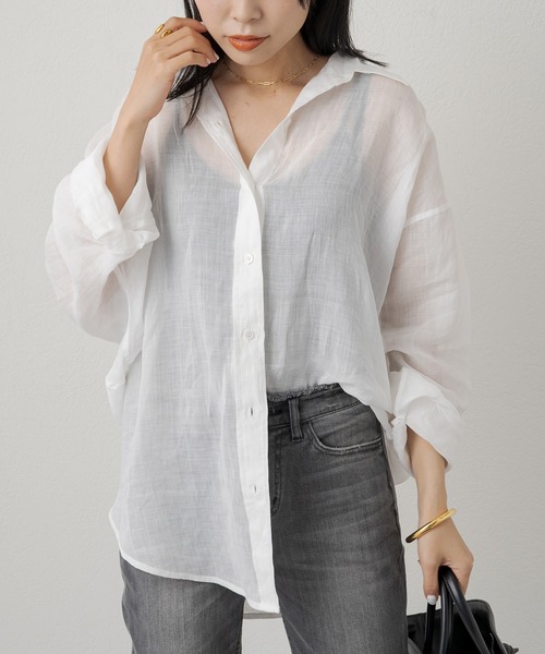 「LOUNGEDRESS」 ドルマンスリーブシャツ FREE グリーン レディース Loungedress 「LOUNGEDRESS」 ドルマンスリーブシャツ FREE