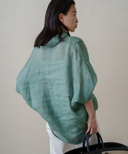 「LOUNGEDRESS」 ドルマンスリーブシャツ FREE グリーン レディース Loungedress 「LOUNGEDRESS」 ドルマンスリーブシャツ FREE