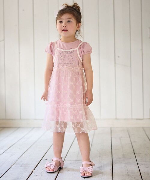 ANY（エニィ） サンダル リボン ヒールサンダル キッズ 子供 女の子