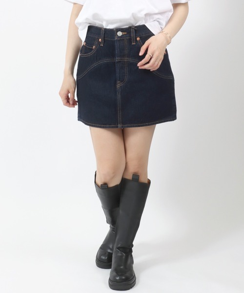 【美品】Levi's カットオフデニムミニスカート 610 USA W33 XL Levi's - Levis(リーバイス) 90S USA製 デニムミニスカート