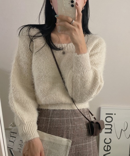 「by muni:r」 長袖ニット FREE アイボリー レディース_画像2