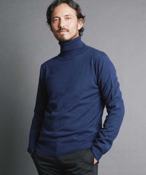 「Magine」 タートルネックニット M チャコールグレー メンズ_画像3