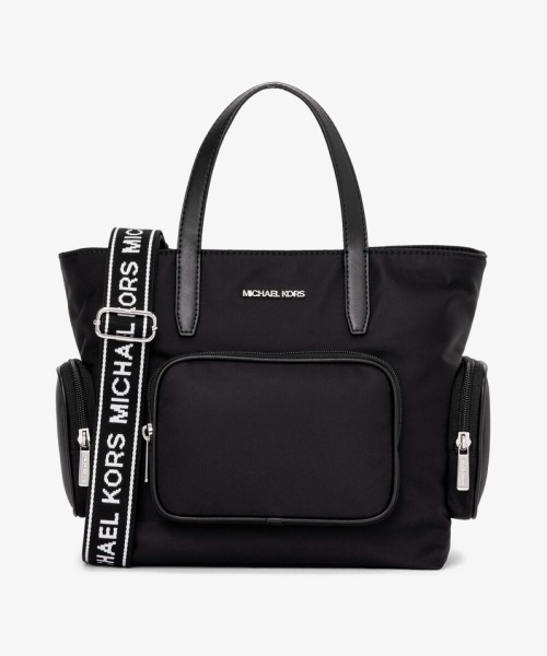 【美品】マイケルコース トートバック ビジネス ブラック シボ革 ロゴチャーム MICHAEL KORS マイケルコース バッグ トートバッグ 35T9GTVT0B
