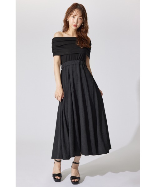rienda オフショルダーカットフレアワンピース rienda ワンピース オフショルダーカットフレアワンピース 夏服