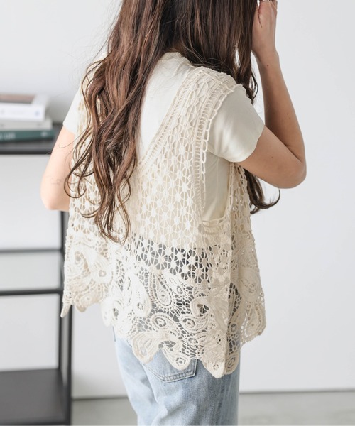 メゾンドドルチェ　クロシェトップス　新品 クロシェ編みビスチェ×Tシャツセット レディース : ZOZOTOWN