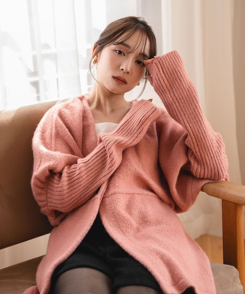 mideal（マイディール） ニットカーディガン FREE ピンク レディース