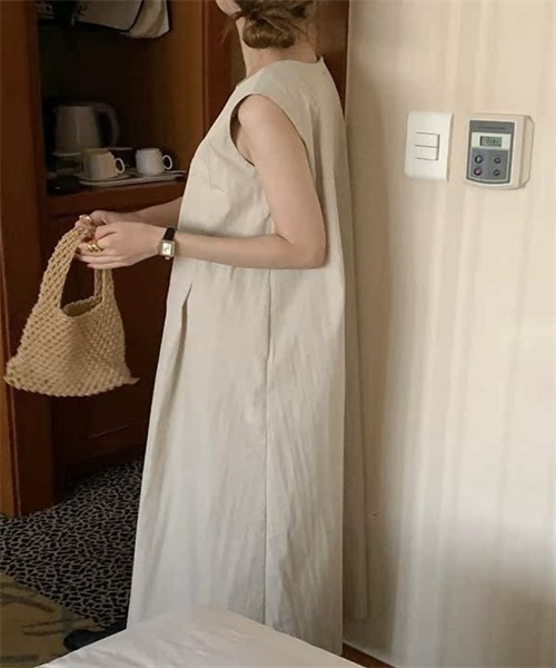 Dream garden ワンピース フロントタックロングワンピース