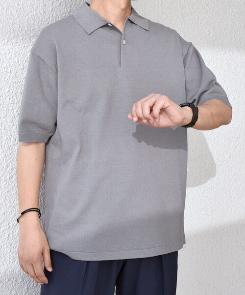 「SHIPS any」 半袖ポロシャツ X-LARGE ネイビー メンズ_画像5