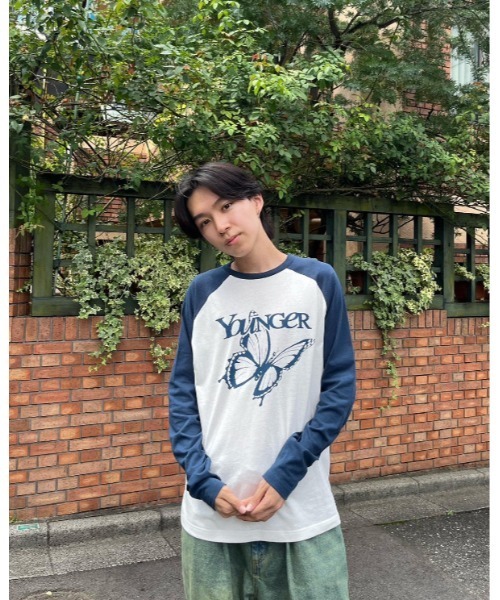 Younger Song tシャツ butterfly linger ls tee メンズ : ZOZOTOWN