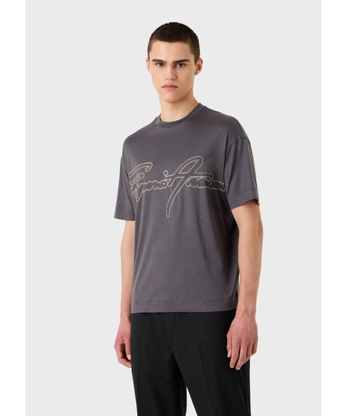 【美品】EMPORIO ARMANI ブラック 半袖Tシャツ M エンポリオ アルマーニ EMPORIO ARMANI Tシャツ Vネック 半袖