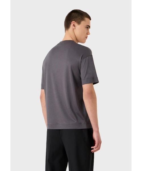 【美品】EMPORIO ARMANI ブラック 半袖Tシャツ M EMPORIO ARMANI 「EMPORIO ARMANI」 半袖Tシャツ LARGE ブラック