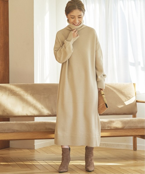 plage（プラージュ） ニットワンピース - ベージュ レディース