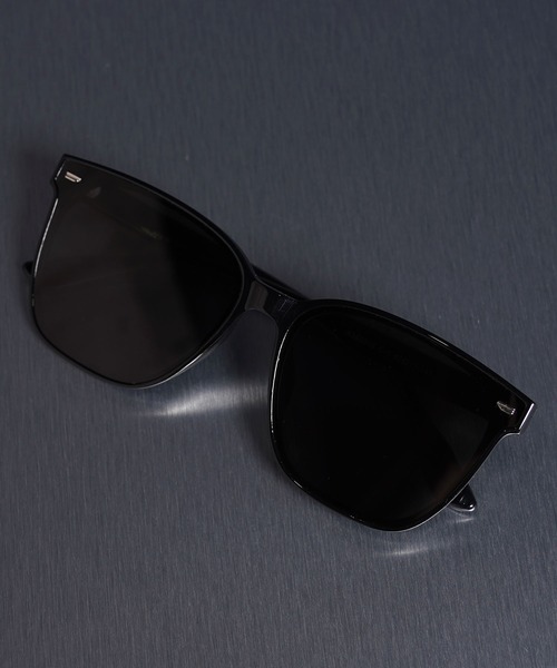 サングラス ウェリントン型 フラットレンズ 「メガネ ケース付き