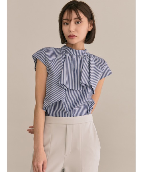 「TONAL」 半袖ブラウス 38 インディゴブルー レディース