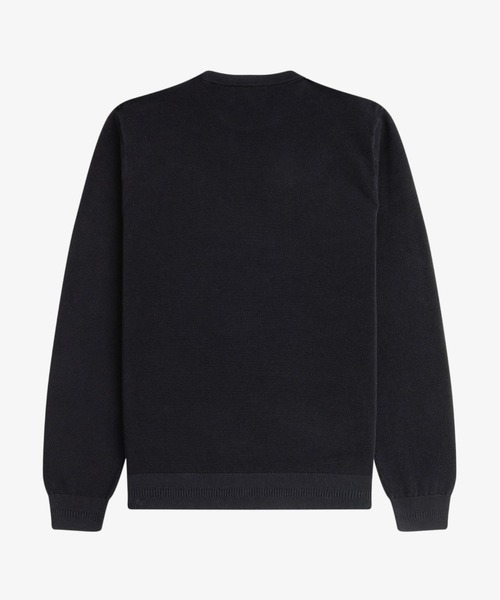 （M）FRED PERRY ブラック 長袖ニット FRED PERRY フレッドペリー セーター メンズ グラフィック