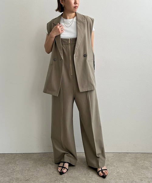 LHELBIE（レルビエ） サロペット オーバーオール ジップアップ