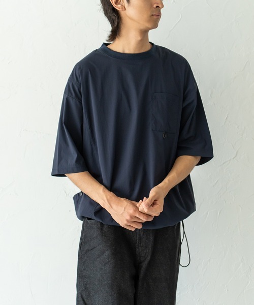 HORIZON DREAM tシャツ 速乾布帛ナナメ切替ポケットTシャツ