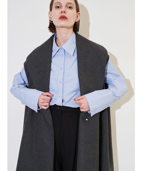 ELENDEEK コート アウター オーバーサイズスリーブレスコート