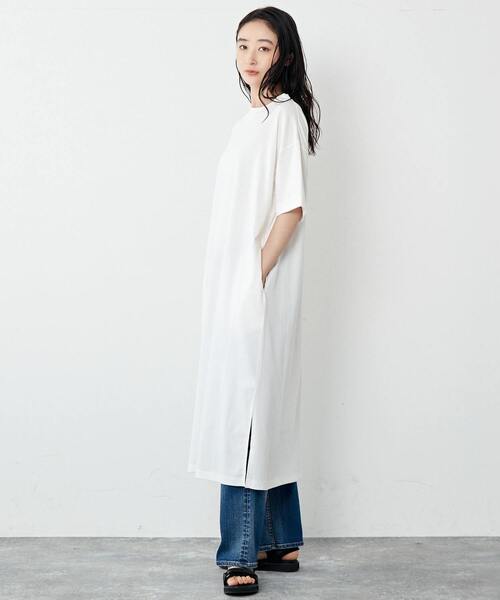 「MELROSE claire」 半袖ワンピース FREE グリーン レディース_画像2