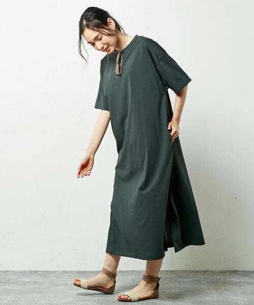 「MELROSE claire」 半袖ワンピース FREE グリーン レディース_画像8