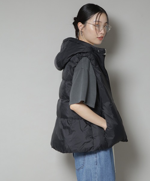 おみらぶさま　極美品　ナノユニバース リモンタ社 2way ダウンベスト 新 デザインファッション - おみらぶさま 極美品 ナノユニバース