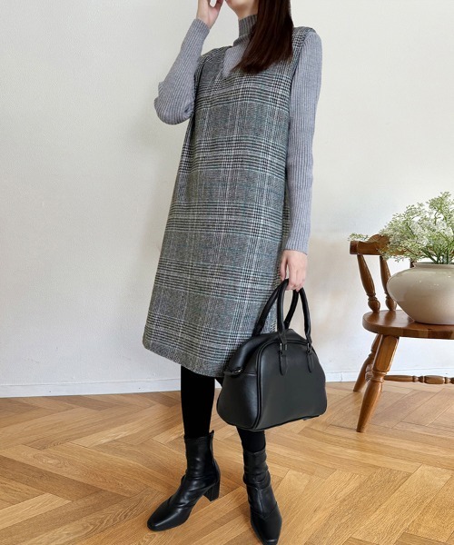 新品未使用【nagonstans】ジャンパースカート M グレー ナゴンスタンス ジャンパースカート M 極美品 グレー nagonstans