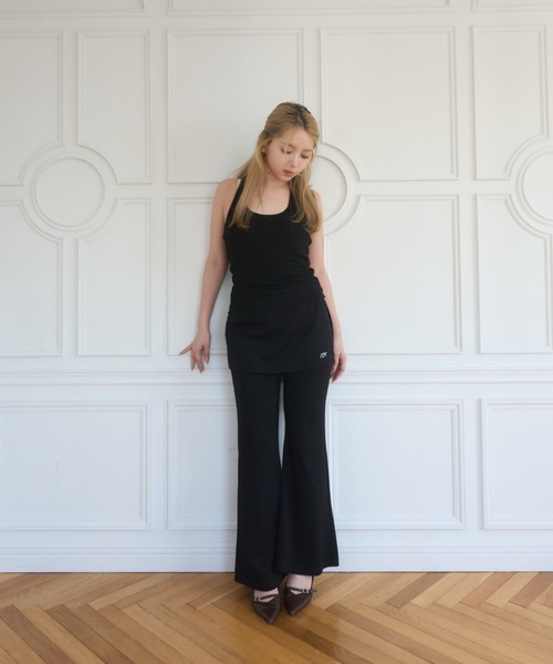 Smyeon パンツ Layered flare pants/レイヤードフレアパンツ