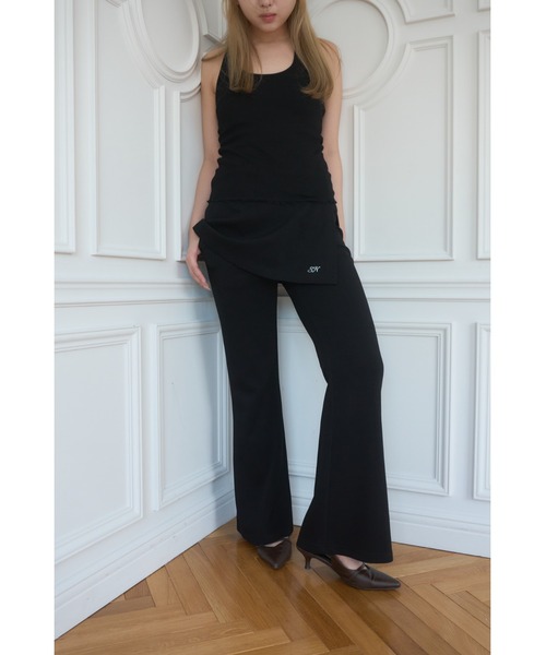 smyeon レイヤードフレアパンツ Smyeon パンツ Layered flare pants/レイヤードフレアパンツ