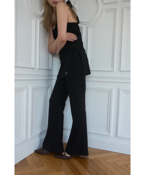 Smyeon パンツ Layered flare pants/レイヤードフレアパンツ