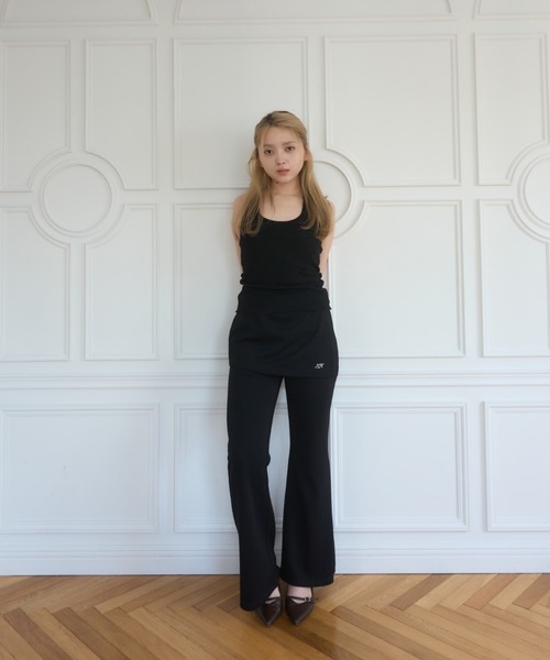 Smyeon パンツ Layered flare pants/レイヤードフレアパンツ