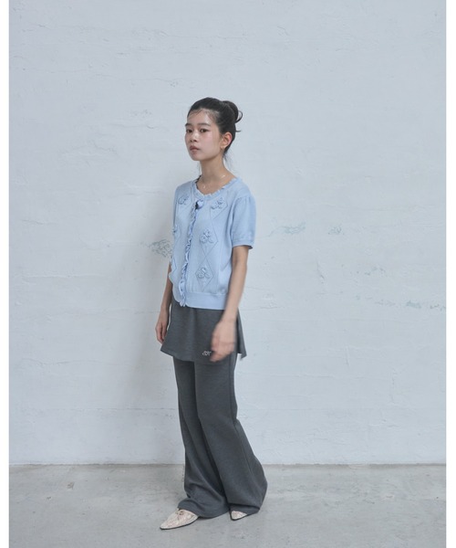 Smyeon パンツ Layered flare pants/レイヤードフレアパンツ